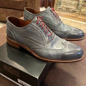 Mercanti Fiorentini Gray Leather Men's Brogues